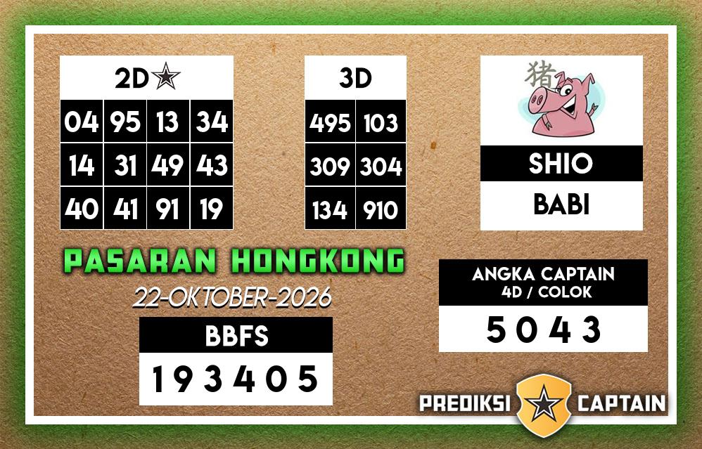 Gambar Teka-Teki Syair Hongkong Lengkap - Captain Paito